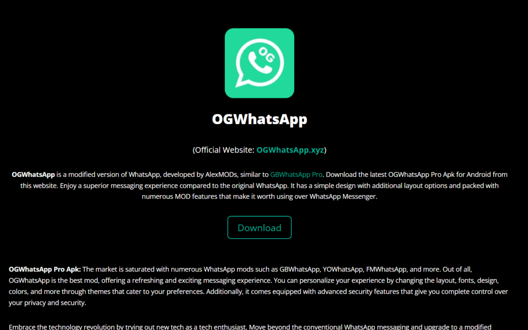 OG WhatsApp APK 2023- The Ultimate Solution for Unrestricted Communication